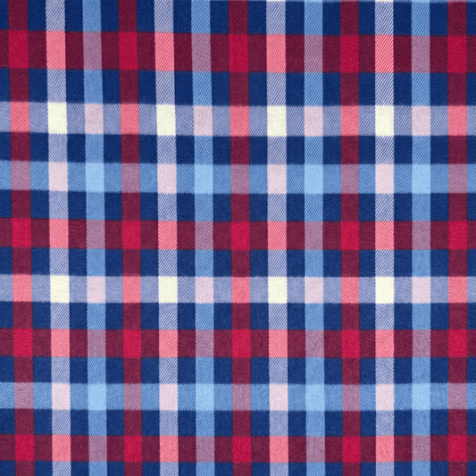 Printed Polar Fleece Tartan Blue/Red - Ragland Fabrics