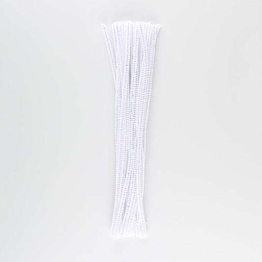 Chenille Sticks (10per Pack) - White CB01