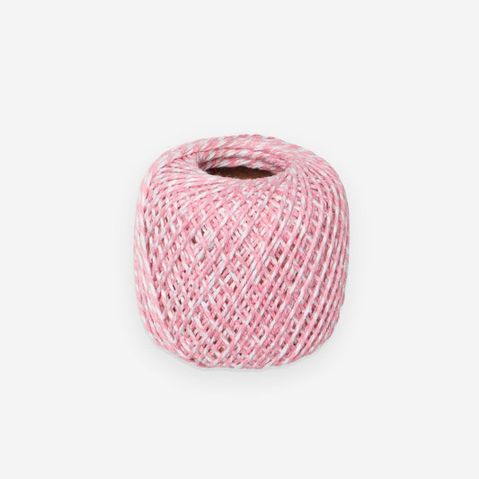 Bakers Twine / Macrame String 1mm Pink/White