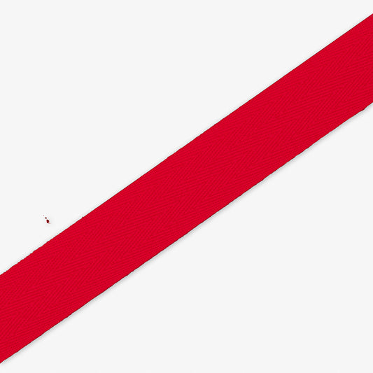 Twill Tape Polyester Red #4 25mm (100m)