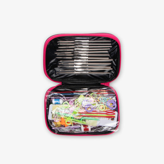 Crochet Hook Set - Pink Bag 100pcs