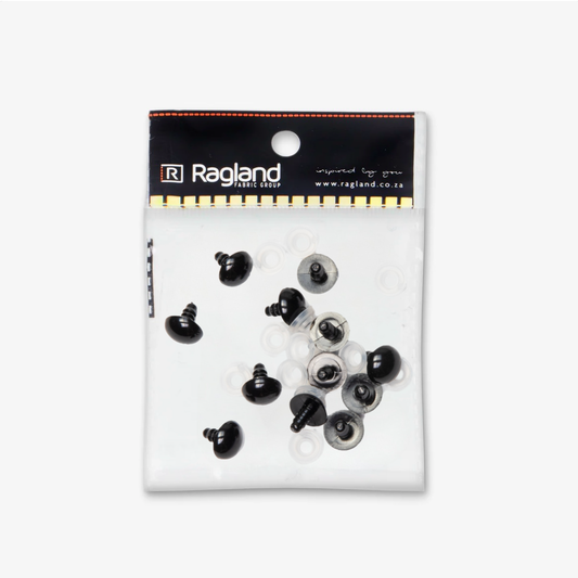 Teddy Eyes Black 14mm (6pairs)