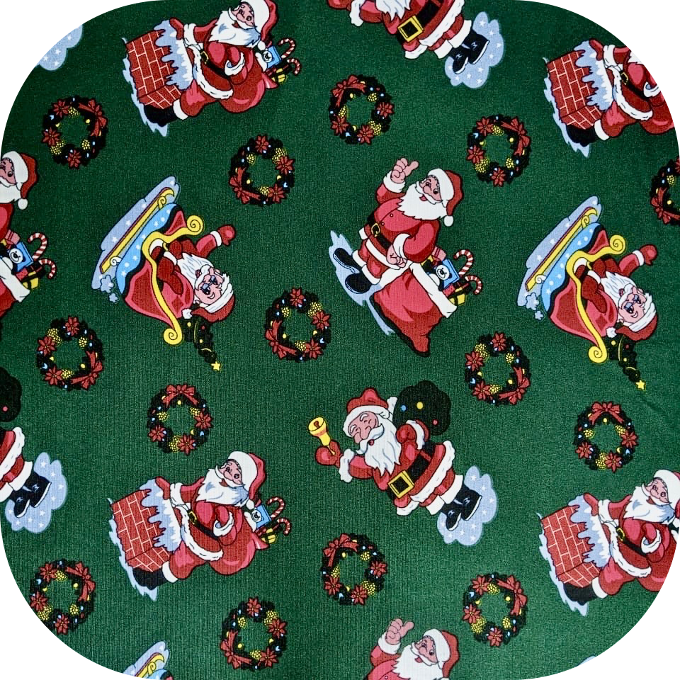 Christmas Printed Mini Matt Santa's Sled Red