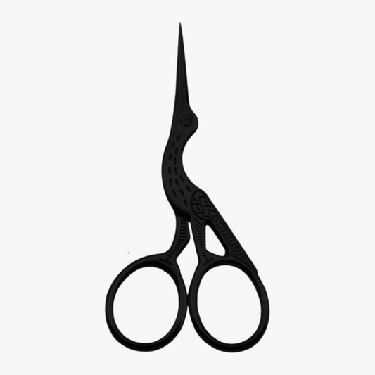 Stork Embroidery Scissors Black