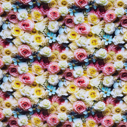 Viscose Printed Challis Roses Yellow