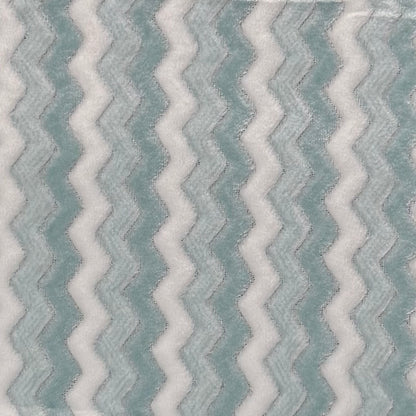 Printed Mongolian Fleece Chevron Baby Blue
