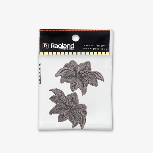 Motif Sew On Badge - Lilac Floral (2 PACK)