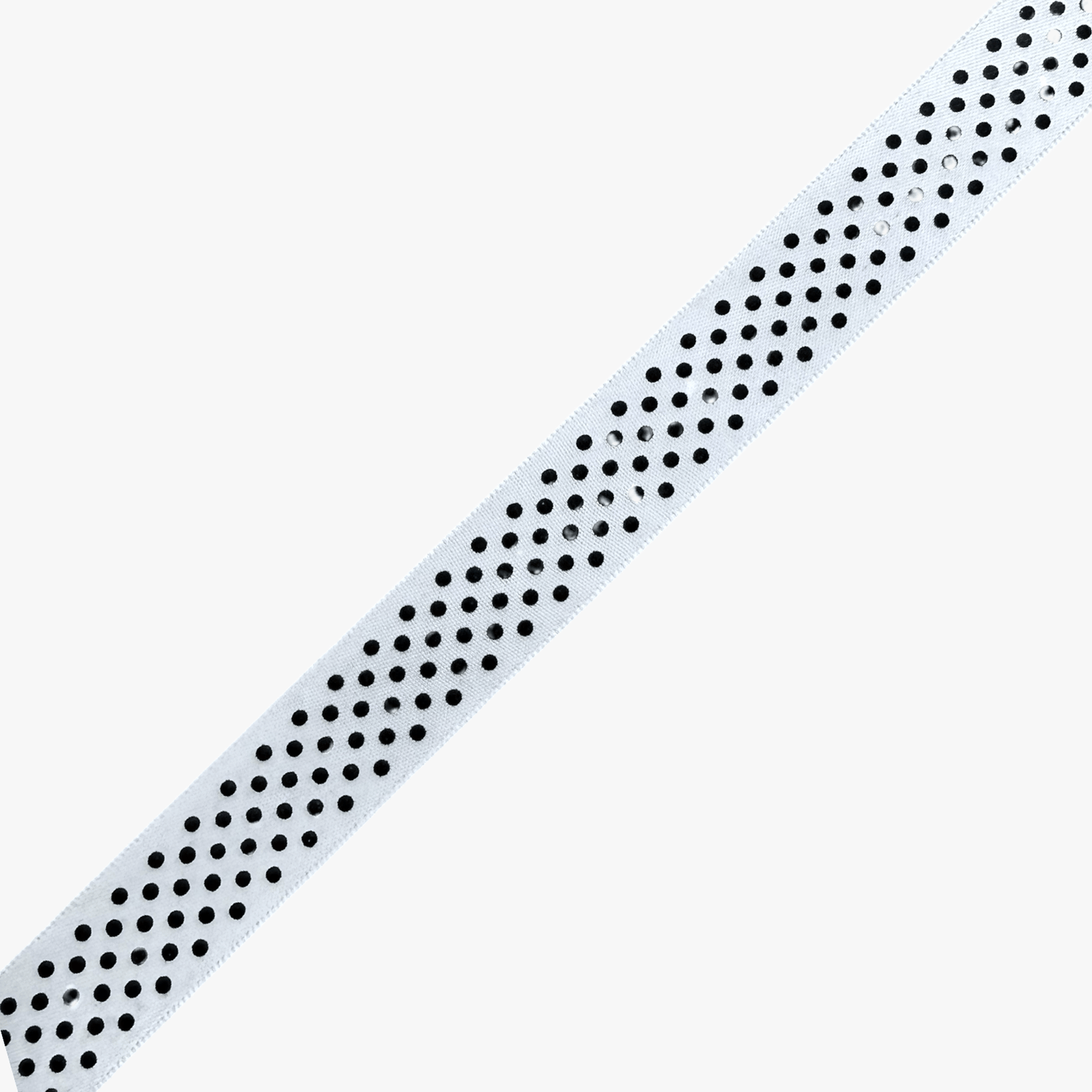 Satin Ribbon White Black Polka Dot - 3 Sizes - Ragland Fabrics