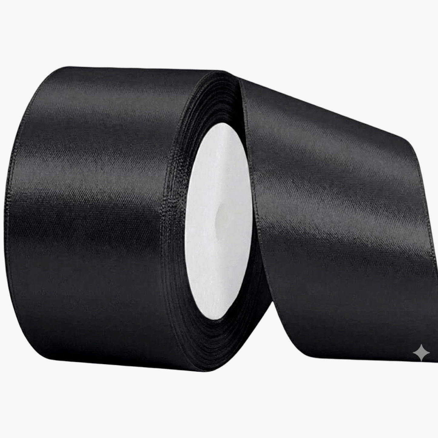 Satin Ribbbon 50mm - Black 007 - Ragland Fabrics