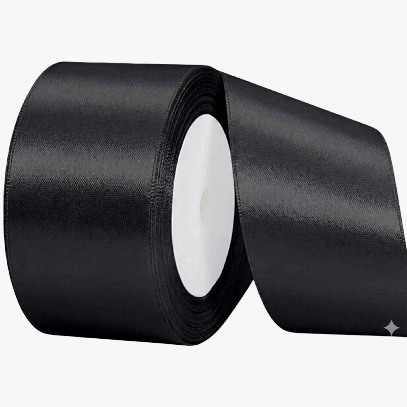 Satin Ribbbon 50mm - Black 007 - Ragland Fabrics