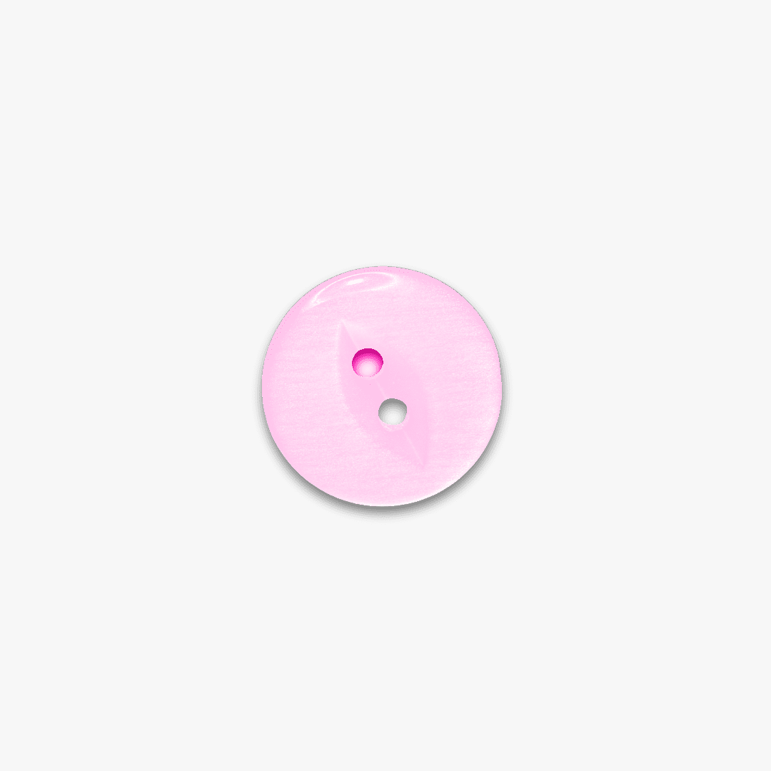 Buttons Fish Eye Pink - 15mm - Ragland Fabrics