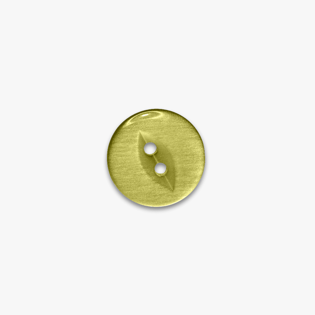 Buttons Fish Eye Dull Yellow - 15mm - Ragland Fabrics