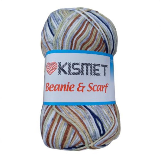 Wool Beanie & Scarf Multi #905