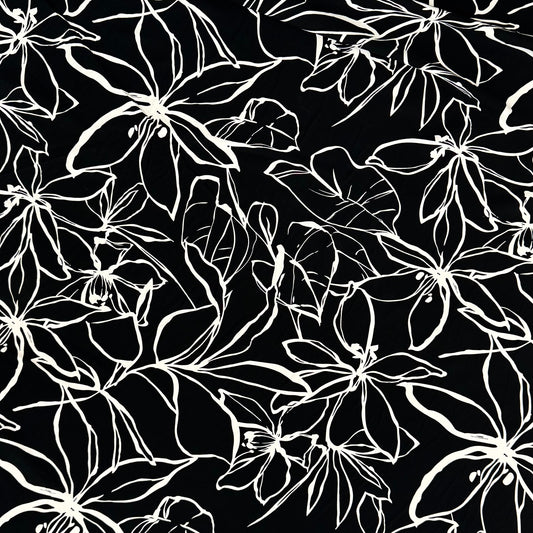 Designer Dress Printed Black Floral