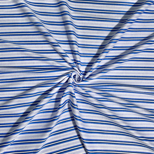 Flannel Brushed Cotton | Stripe Blue #2