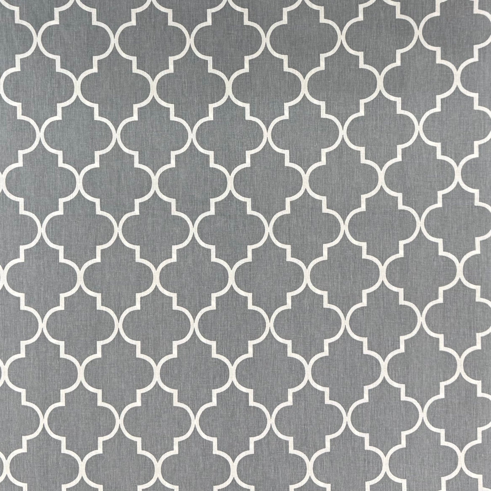 Sheeting 100% Cotton Percale 240cm Lattice Grey - Ragland Fabrics