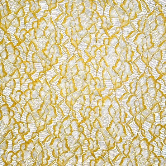 Lace Fabric - Floral Mustard