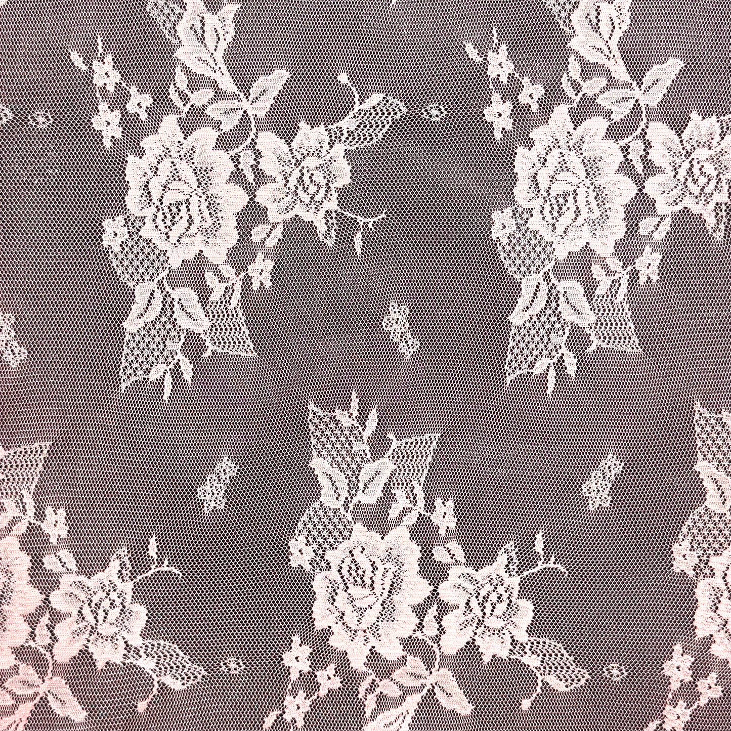 Lace Fabric - Floral Pink