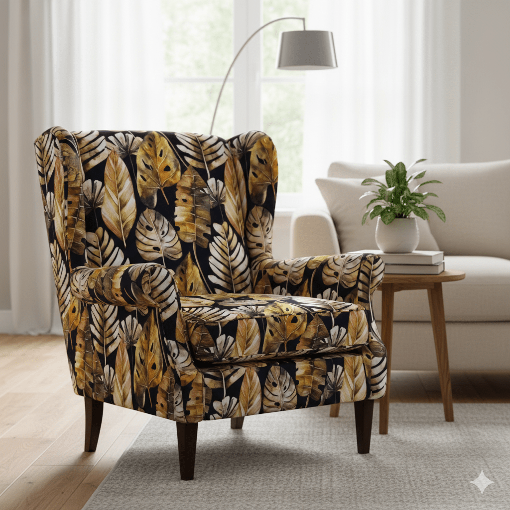Printed Velvet Autum Leaf - Ragland Fabrics