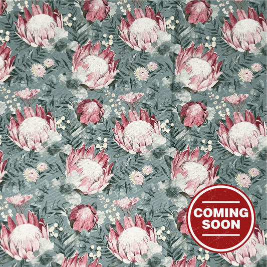 Box Weave Furnishing Protea Duck Egg - Ragland Fabrics