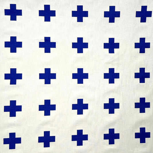 European 100% Cotton | Swiss Cross Blue - Ragland Fabrics