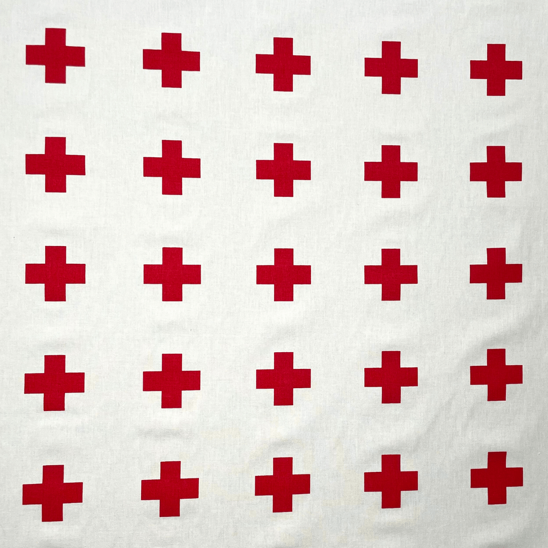 European 100% Cotton | Swiss Cross Red - Ragland Fabrics