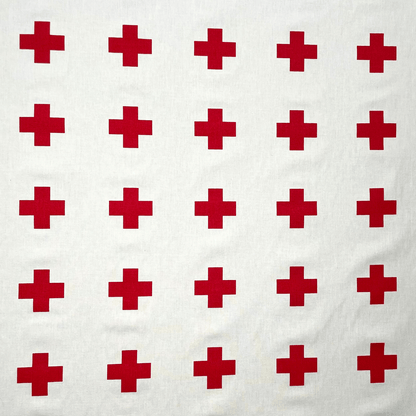 European 100% Cotton | Swiss Cross Red - Ragland Fabrics