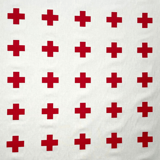 European 100% Cotton | Swiss Cross Red - Ragland Fabrics