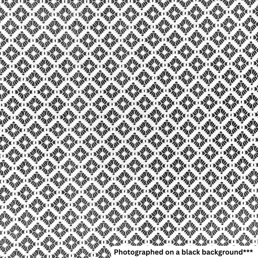 Designer Dress Poly Lace White - Ragland Fabrics