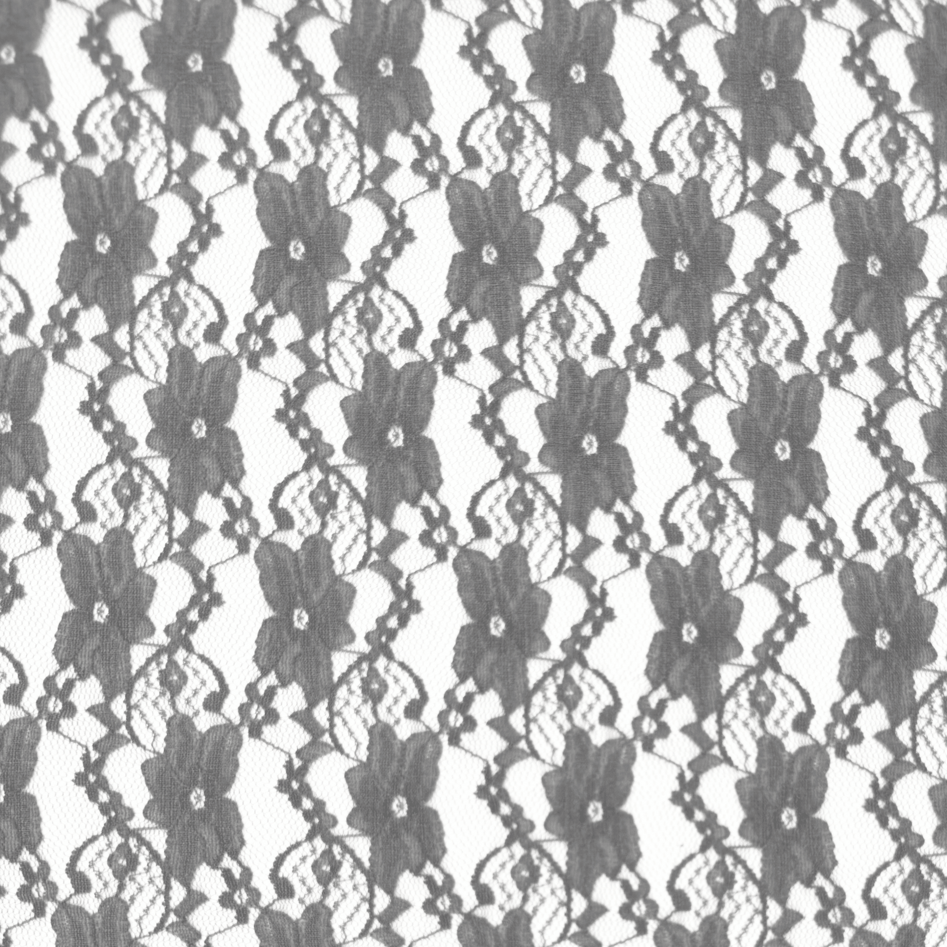 Lace Fabric Grey Floral - Discontinued - Ragland Fabrics