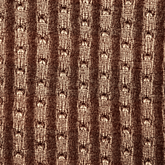 Lace Fabric Brown Striped - Discontinued - Ragland Fabrics