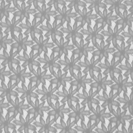 Lace Fabric Grey Flower - Discontinued - Ragland Fabrics