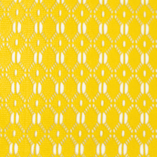 Lace Fabric Yellow Pattern - Discontinued - Ragland Fabrics