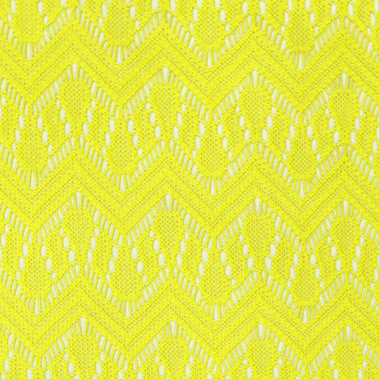 Lace Fabric Lime Zig Zag - Discontinued - Ragland Fabrics