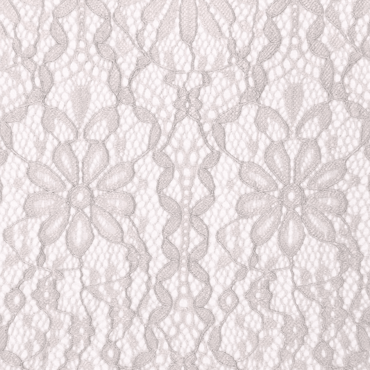 Lace Fabric Grey Flower - Discontinued - Ragland Fabrics