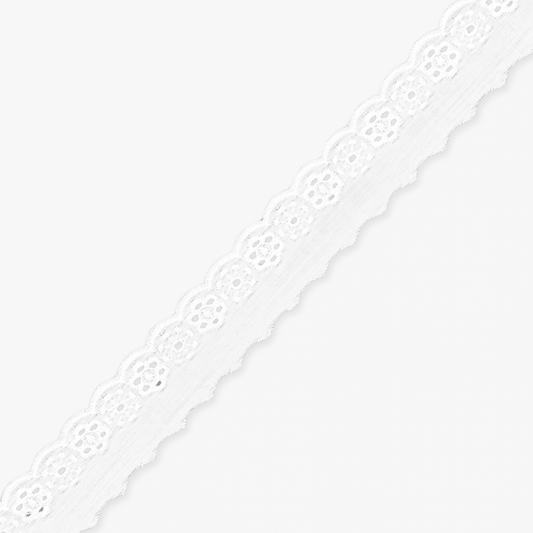 Lace Anglaise White (MEA20A) - Ragland Fabrics