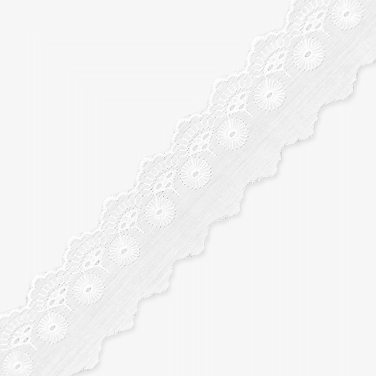 Lace Anglaise White (MYA4A) - Ragland Fabrics