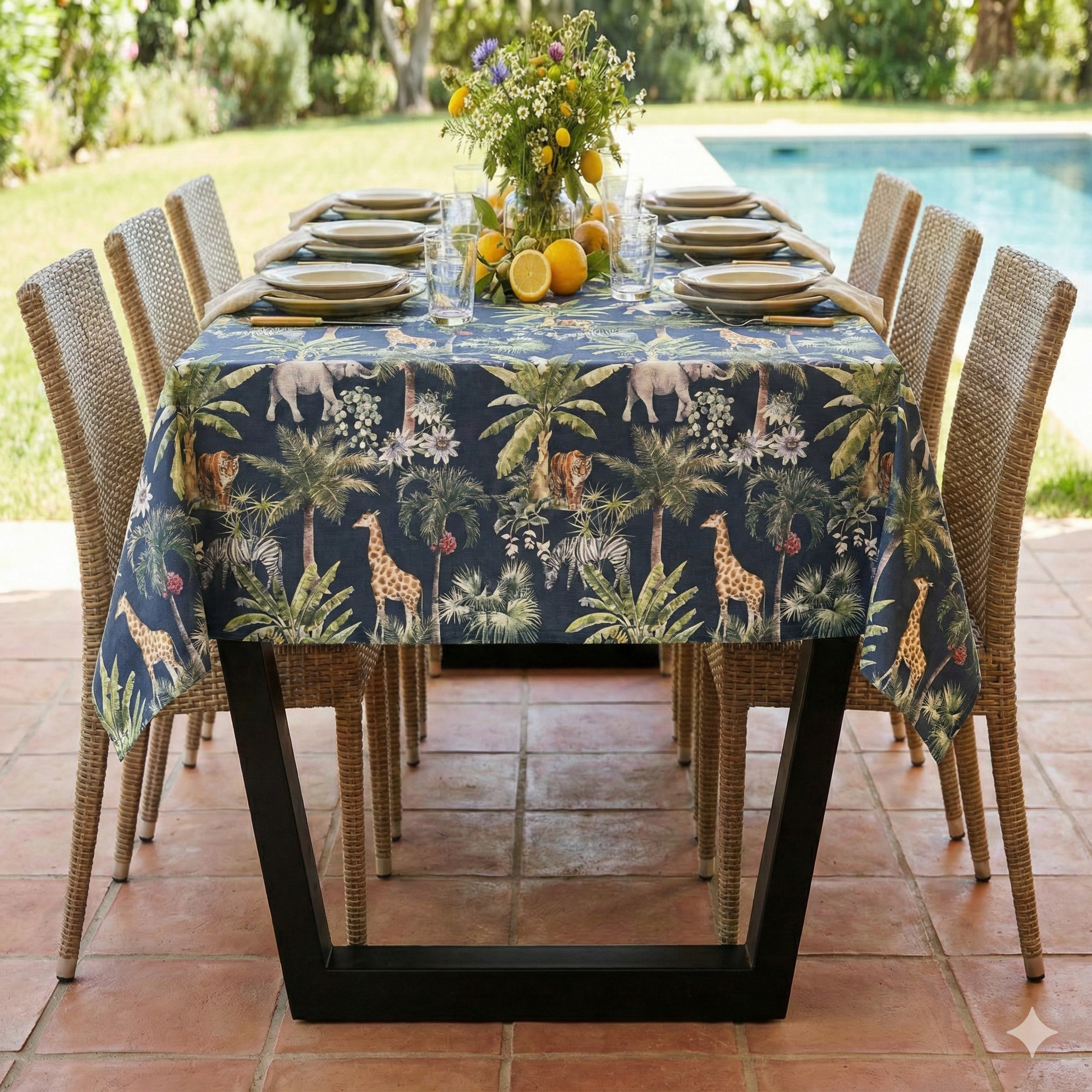 Box Weave Furnishing Night Jungle - Ragland Fabrics