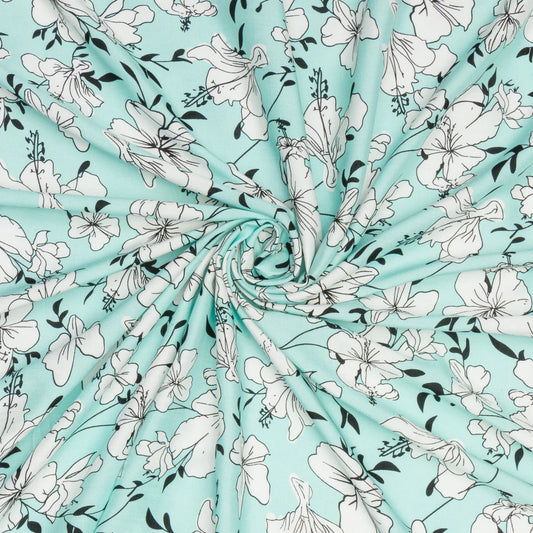 Viscose Printed Summer Minty Mystery