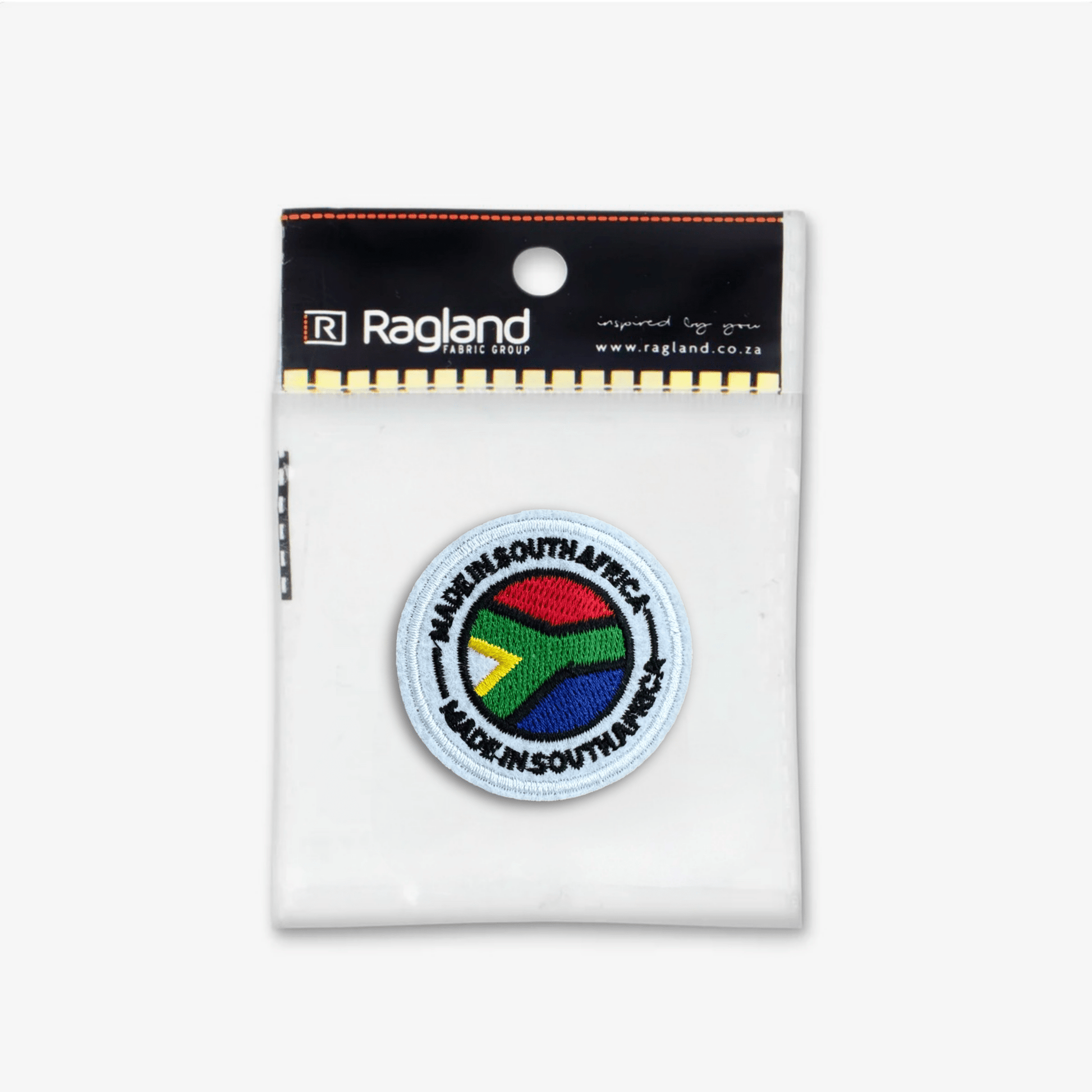 Motif Iron On Badge - MADE IN SA White - Ragland Fabrics