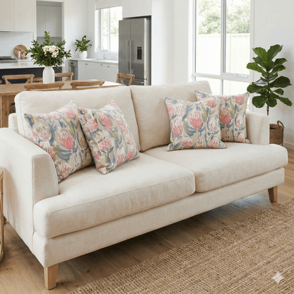 Printed Velvet Naive Protea - Ragland Fabrics