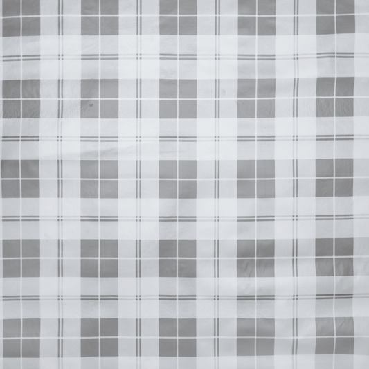 Printed PVC Table Cloth #A-6613-4 Grey Check