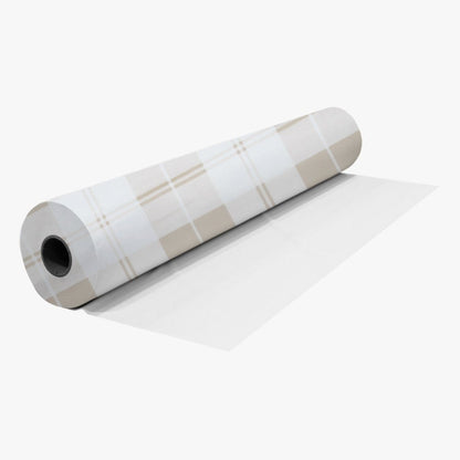 Printed PVC Table Cloth A - 6613 - 1 Beige Check - Ragland Fabrics