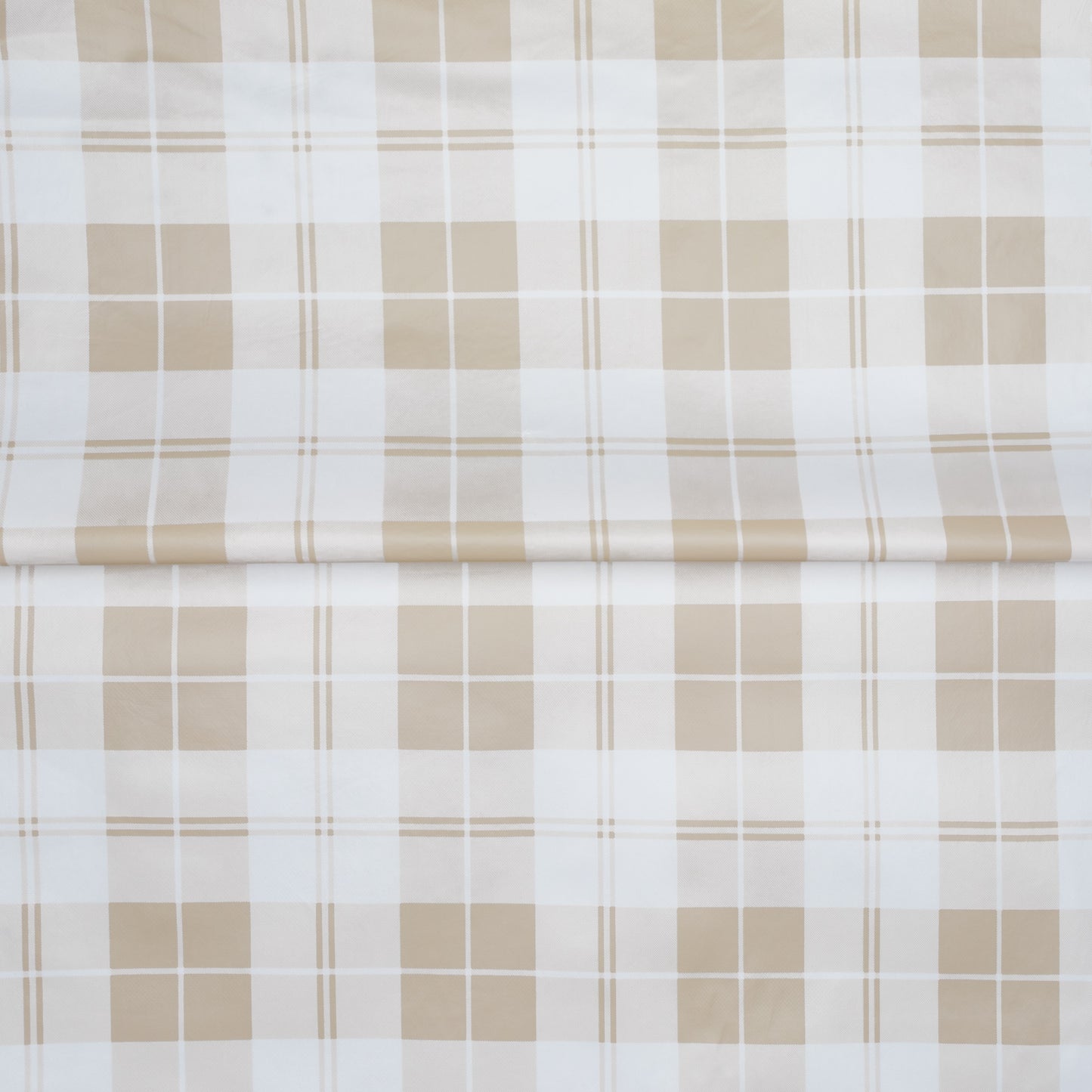 Printed Table Cloth PVC #A-6613-1 Beige Check