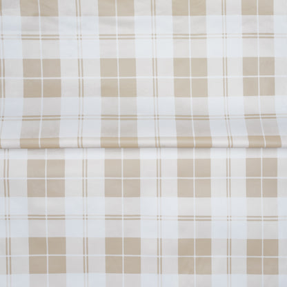 Printed Table Cloth PVC #A-6613-1 Beige Check