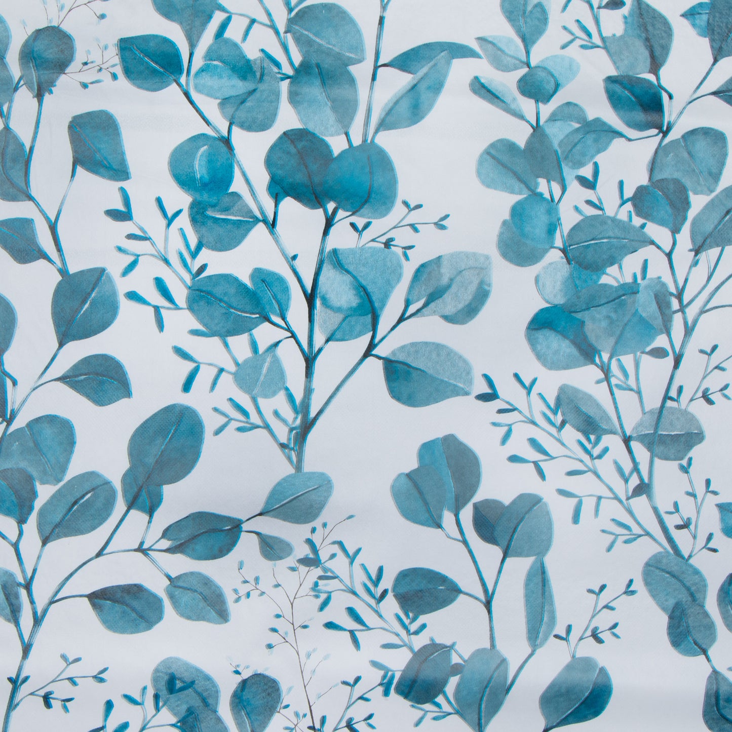 Printed Table Cloth PVC #M-6614-3 Leaf Blue