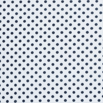 Printed Stretch Towelling Navy Dot