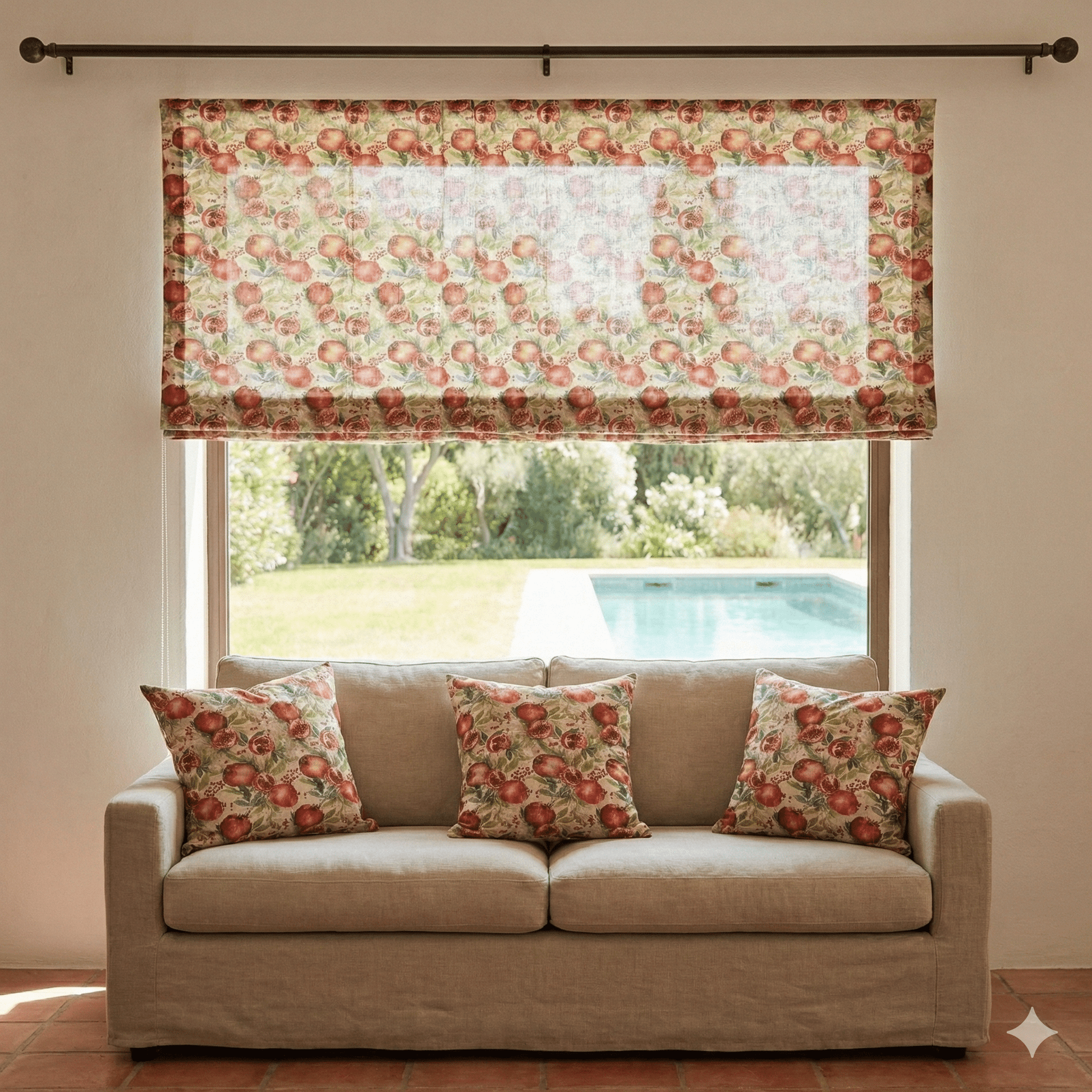 Box Weave Furnishing Pomegranate White - Ragland Fabrics
