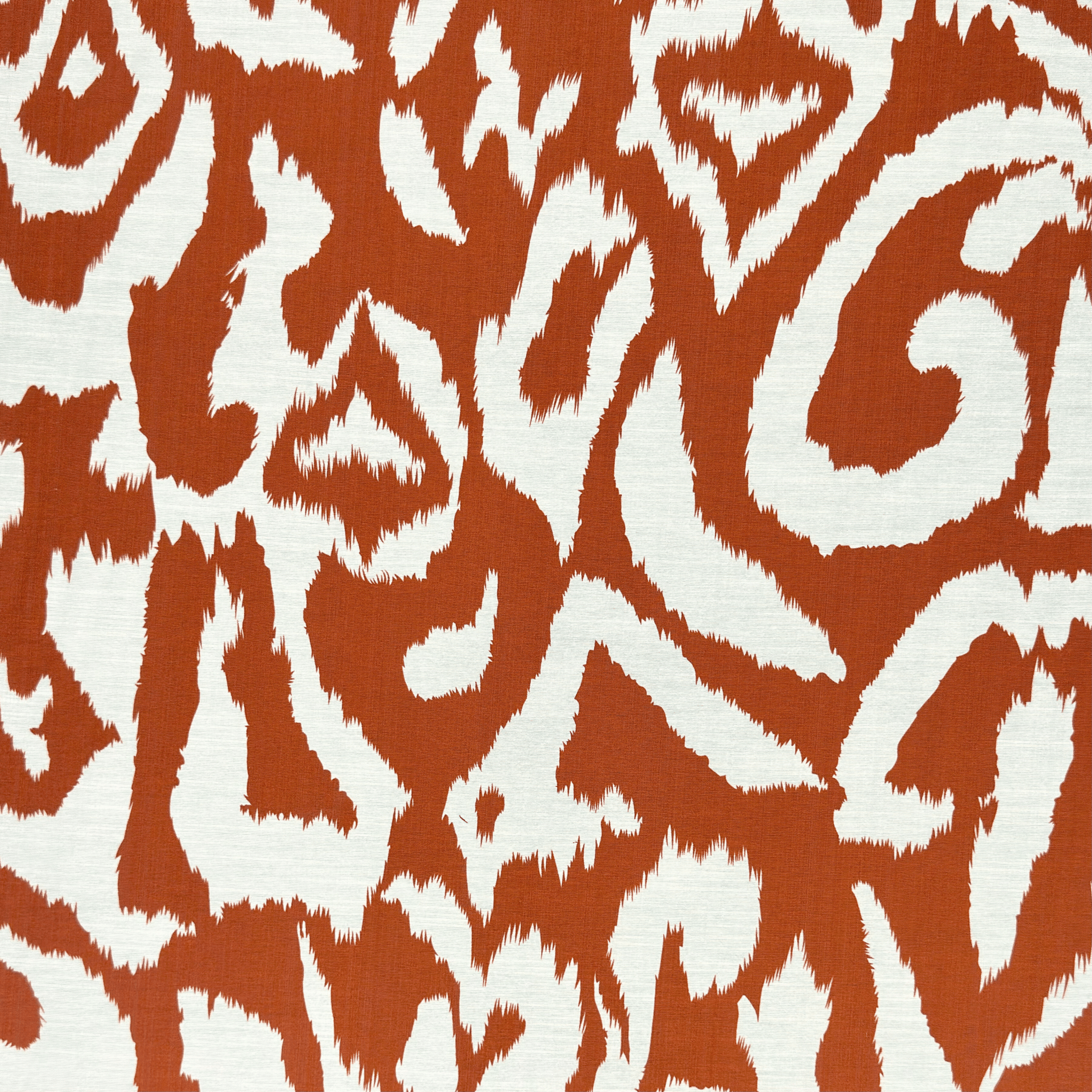 Printed Linen Blend Fashion Rust - Ragland Fabrics
