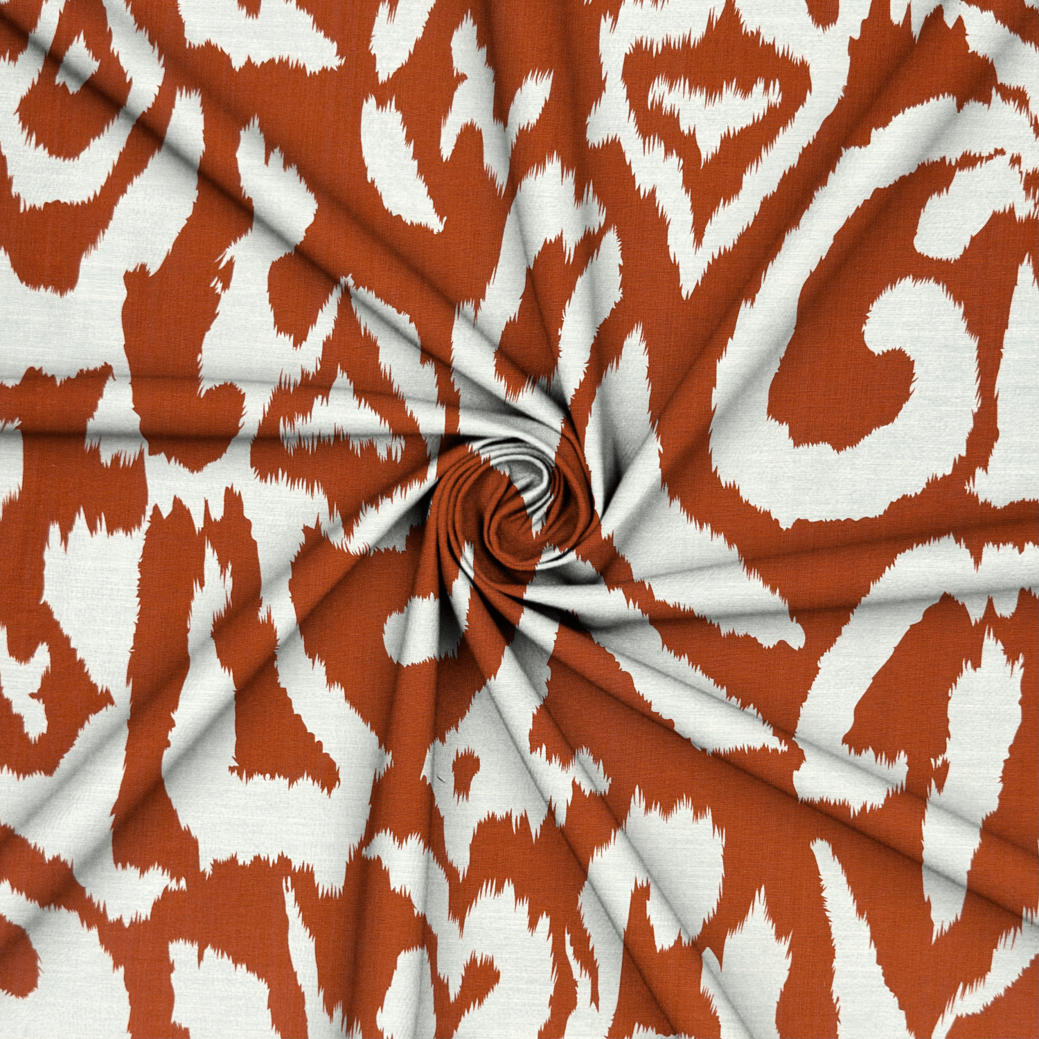 Printed Linen Blend Fashion Rust - Ragland Fabrics